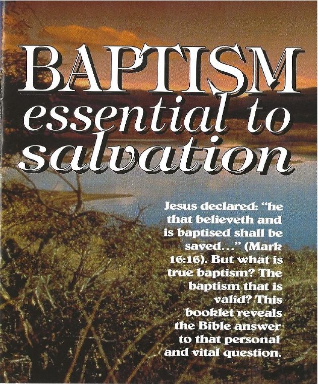 Cover of Baptism Essential to Salvation